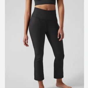 NWT Athleta  Elation Rib Crop Flare Pants Black